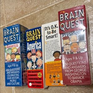 Brain, quest bundle of questions on presidents, America & others set of four
